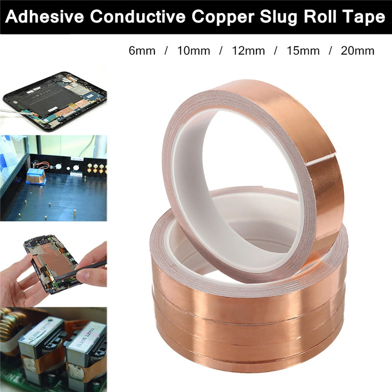 Factory Price Shielding Effect EMI Shielding Thermally Conductive Cloth Tape Double-Sided Conductive Copper Foil Tape 10mm
