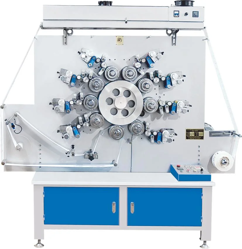 Digital Printer/ 6 Colors Double-Side High-Speed Rotary Label Printing Machine for Polyester Satin, Cotton, Nylon Tape