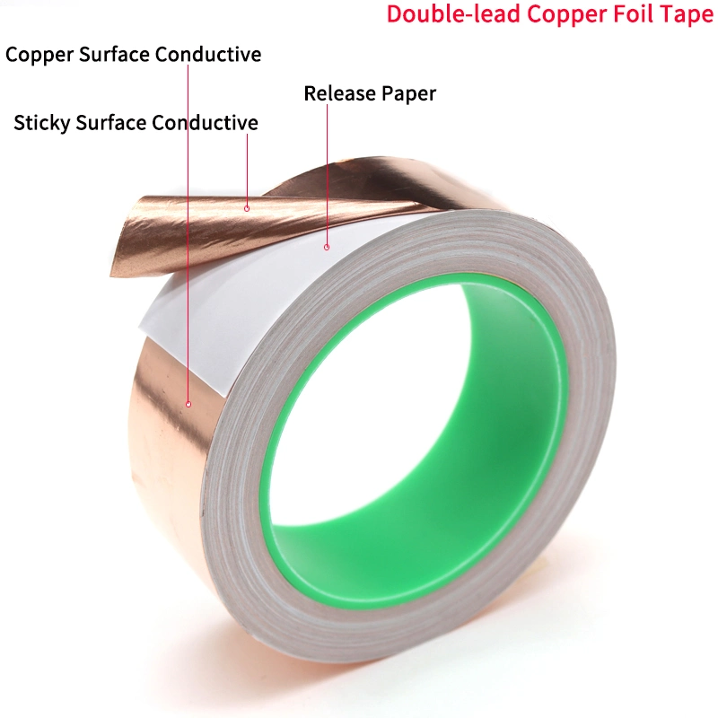 Factory Price Shielding Effect EMI Shielding Thermally Conductive Cloth Tape Double-Sided Conductive Copper Foil Tape 10mm