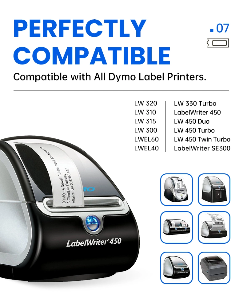 Compatible Dymo 11352 Return Address Labels 25mm X 54mm Colored Labels