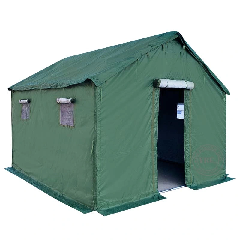 China Emergency Tents Relief Troops Style Tear-Resistant Fabric Easy to Build Olive Green Tent Impermeable 28 Person Tents Outdoor Big Winter Tent Cold-Proof