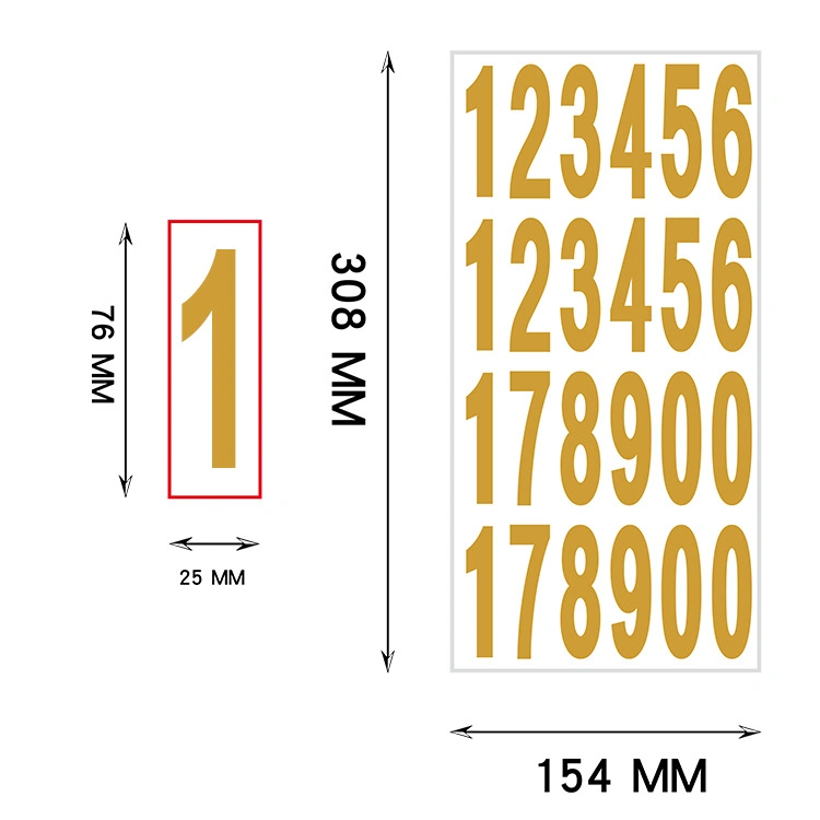 Spot Number Number Sticker Amazon Size Sticker Clothing Size Label 0-9 Number Sticker