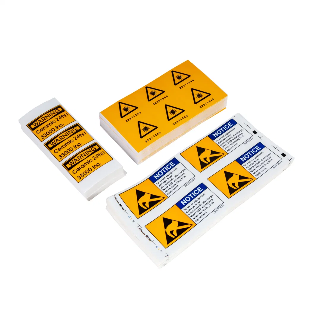 PET Anti Static Caution Label Warning Sticker Self Adhesive Label