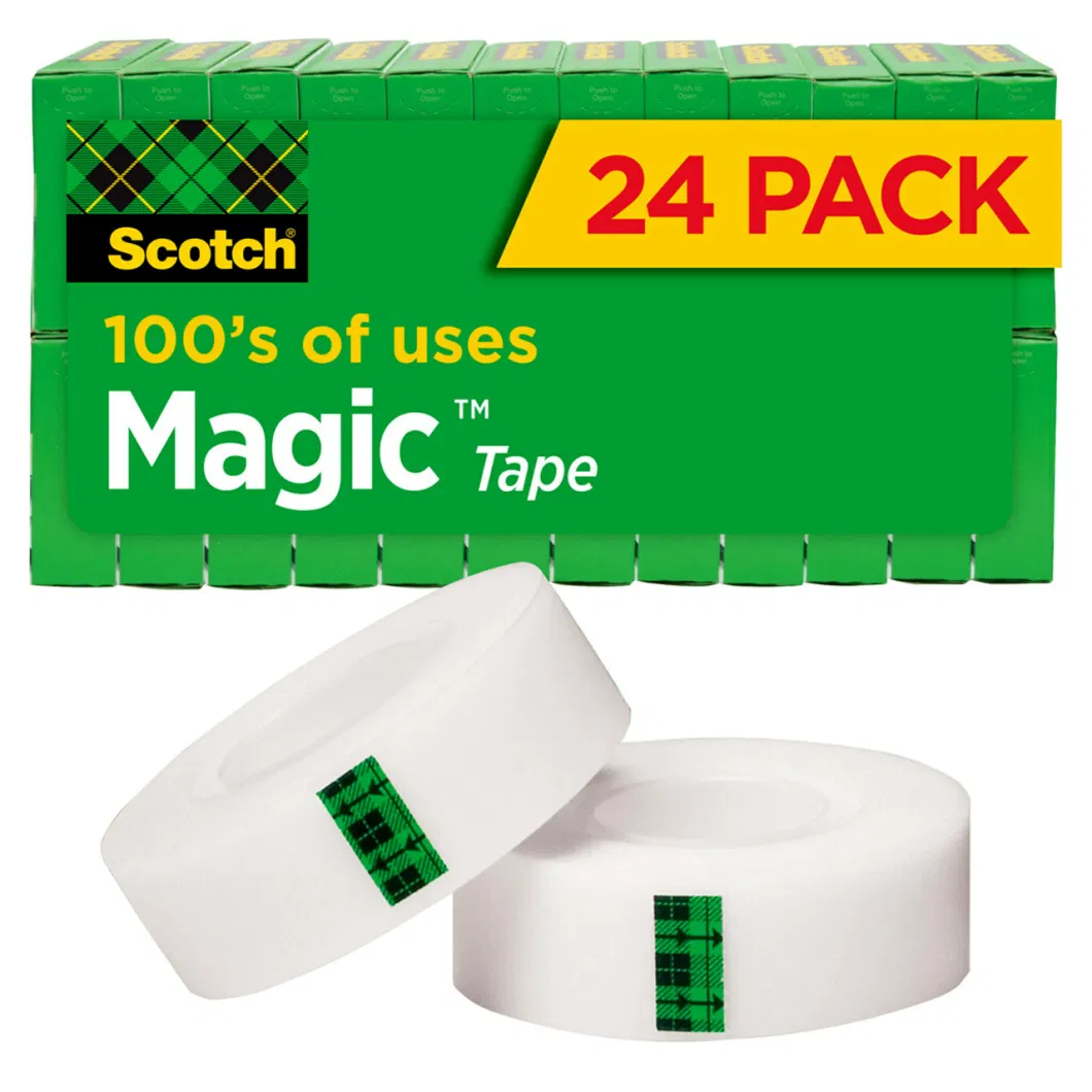 Scotch Magic Tape, 24 Rolls, Great for Gift Wrapping, Numerous Applications, Invisible, Engineered for Repairing