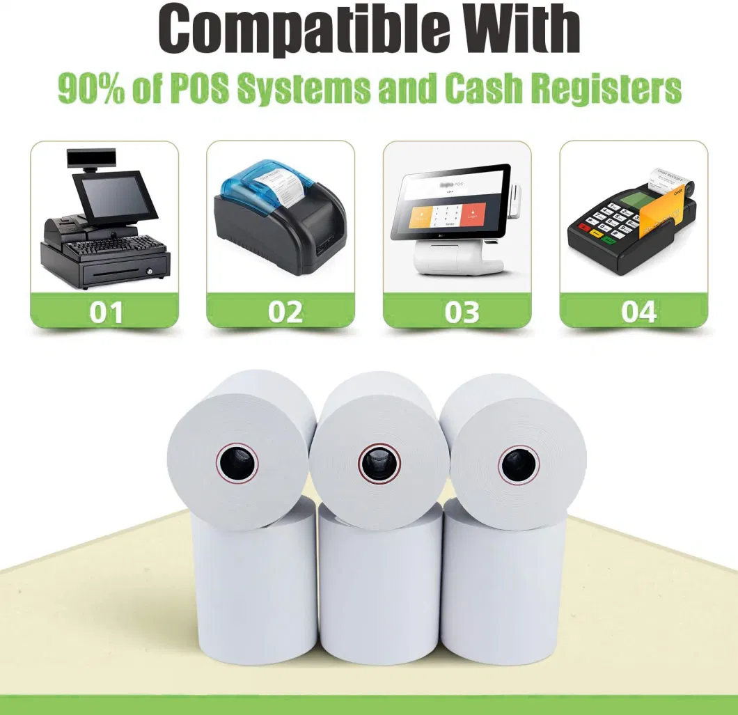 Eco-Friendly Paper Price Printer Till Rolling 57mm POS Cash Register Thermal Paper Roll