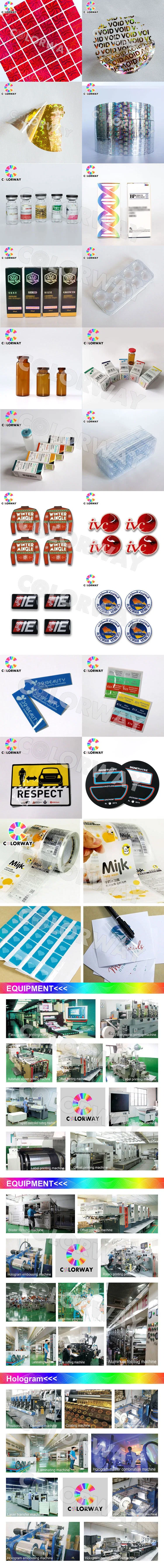 Custom Design Colorful Printing Transparent Plastic Self Adhesive Label