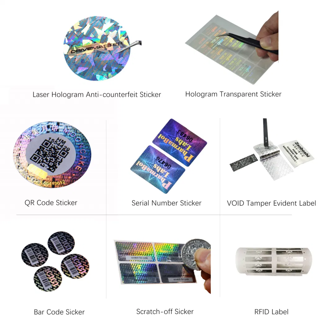 Customized 2D/3D Anti-Counterfeiting Hologram Sticker, Hologram Label with Serial Number