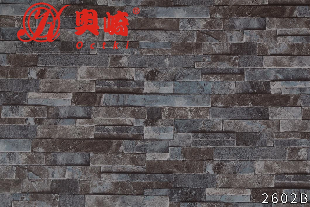 Octki Good Quality Waterproof Grey Brick Modern 3D Vinyl Self Adhesive Office Wallpaper