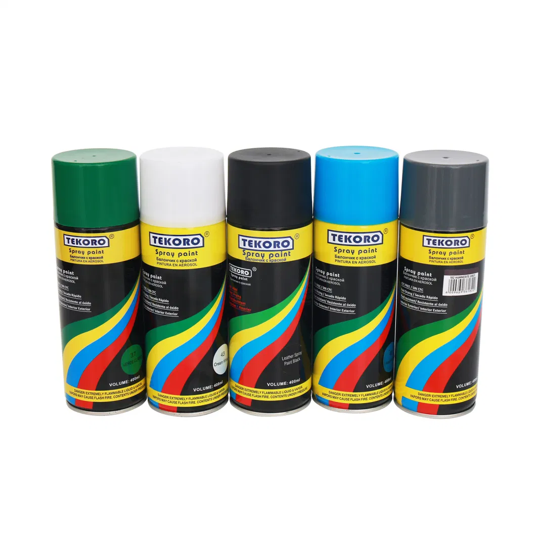 Tekoro Interior Exterior Spray Paint Cans High Quality Quick Drying Paint for Wood, Metal, Plastic, Hardware, Car Paint