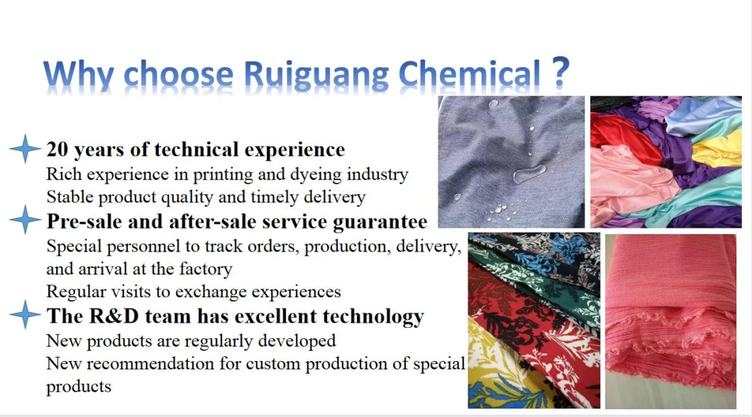 Textile Color Fixing Rg-E903 for Disperse Dyeing in Finishing Process