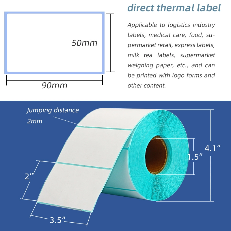 Wholesale Thermal Printing Paper Barcode Sticker Direct Thermal Label Manufacturer