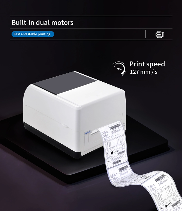 Xprinter XP-T451B USB WIFI Optional High Speed 4 Inch Label Printer Thermal Transfer Printer