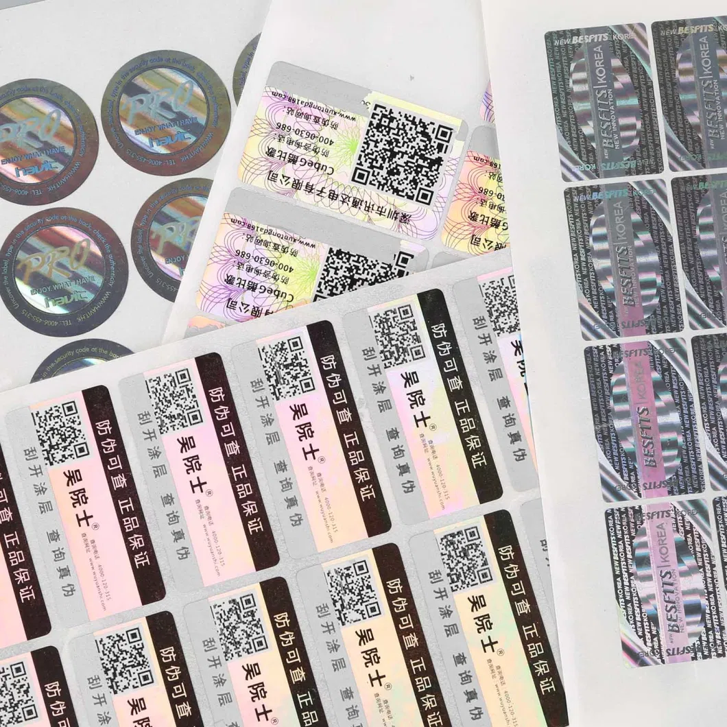 Bronzing Safety Qr Code / Label Fluorescent Printing Sticker Label