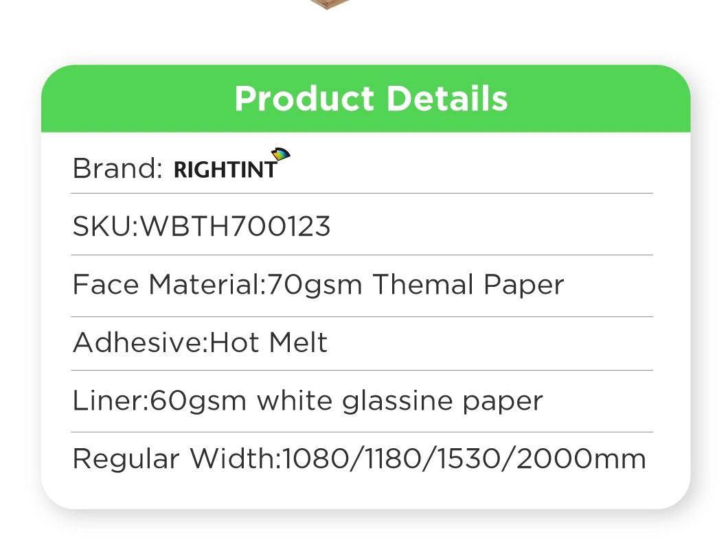 China Factory Wholesale Premium Top Coated 3-proof White Sticker Paper Jumbo Roll Direct Thermal Label