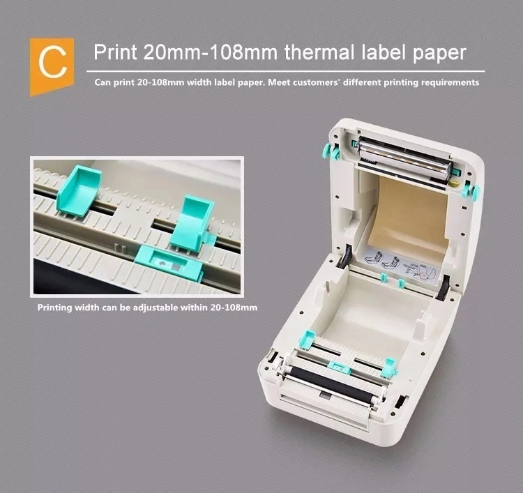 Barway Direct Thermal Barcode Label Printer with USB Port 203dpi Resolution