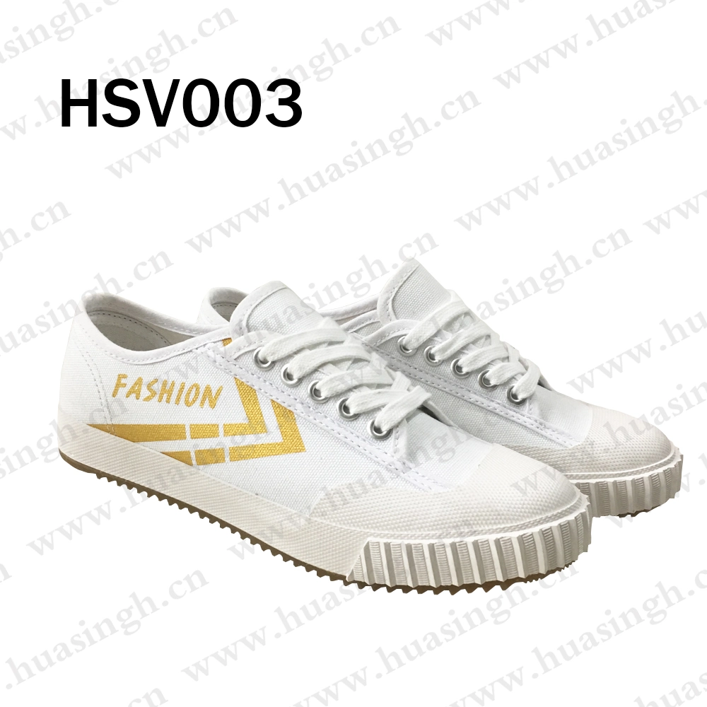 Ywq, Anti-Tear Canvas Upper Casual White Vulcanized Sport Shoe Wholesale Shock Proof Outsole Sneakers for Men Hsv003