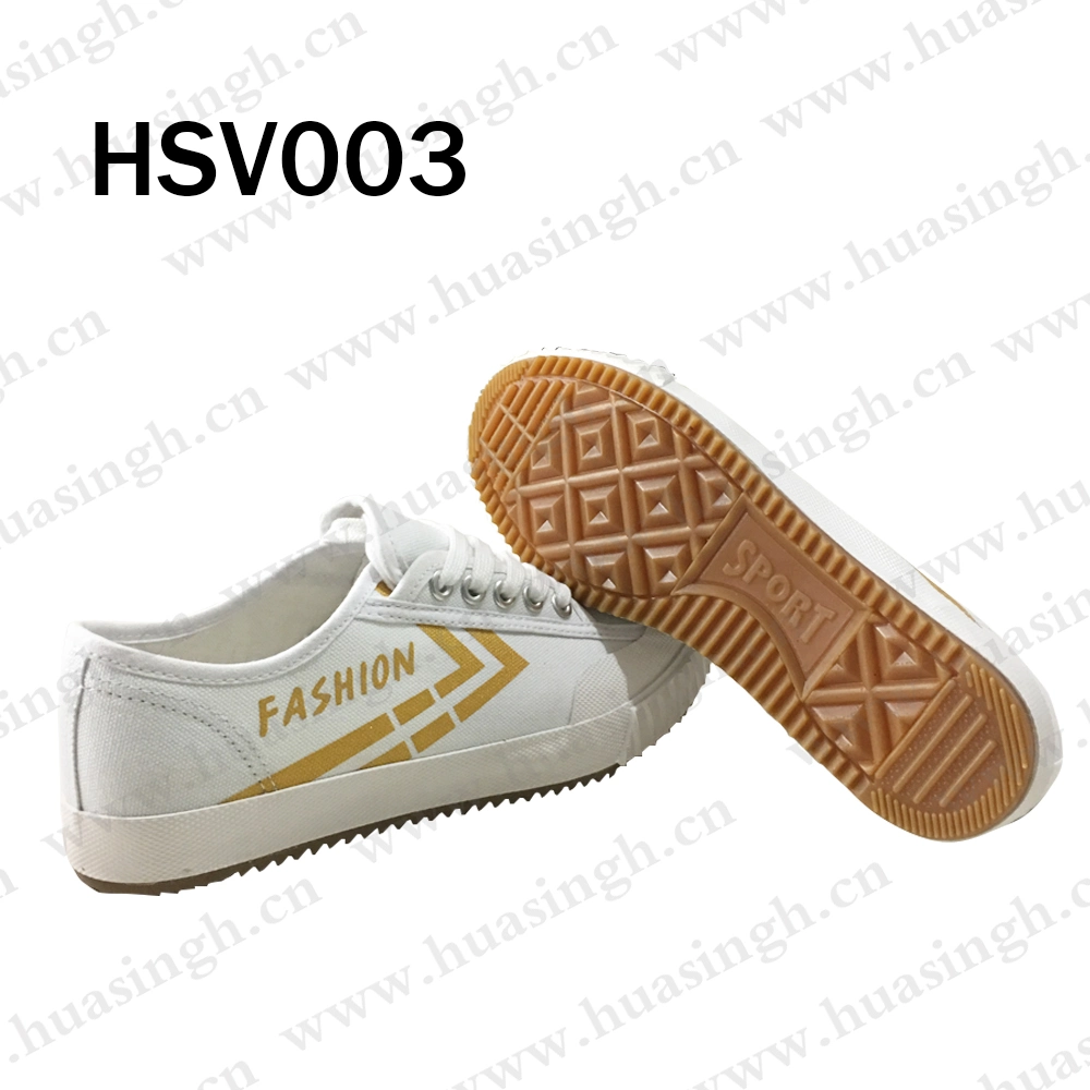 Ywq, Anti-Tear Canvas Upper Casual White Vulcanized Sport Shoe Wholesale Shock Proof Outsole Sneakers for Men Hsv003