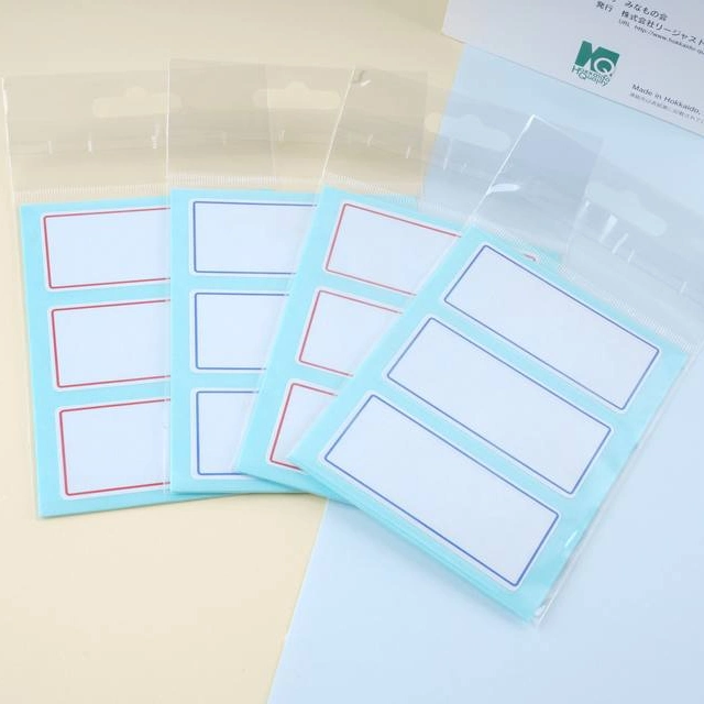 Rectangle Customized Useful Office Supplies White Stationery Paper Label Three Labels Per Sheet