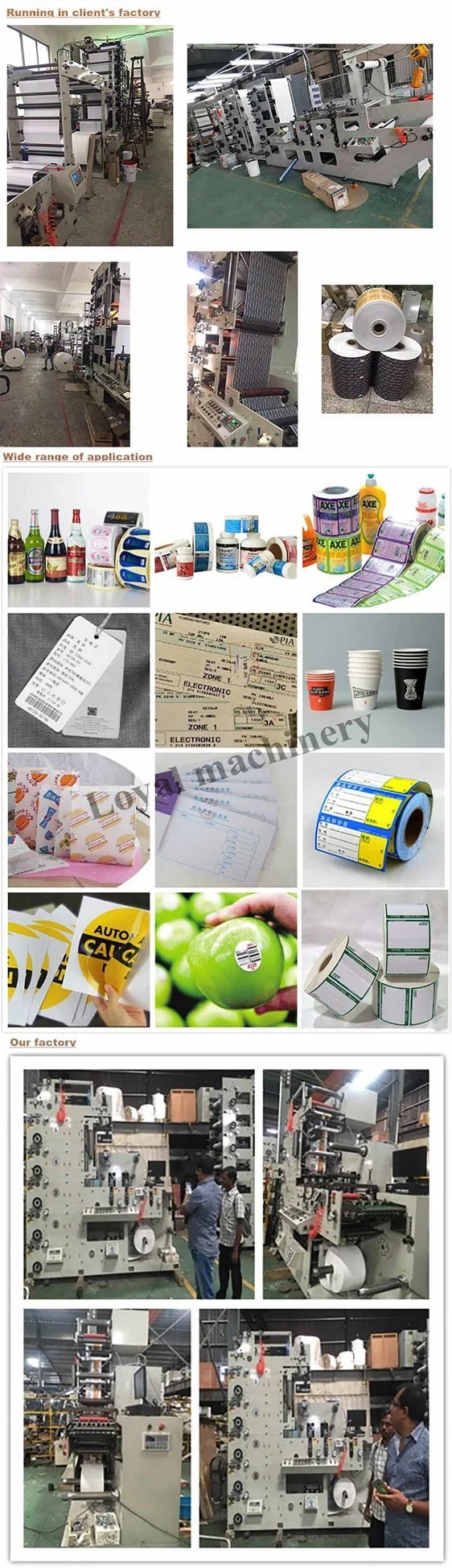Roll to Roll Digital Label Adhesive Coated Paperflexo Printing Machine