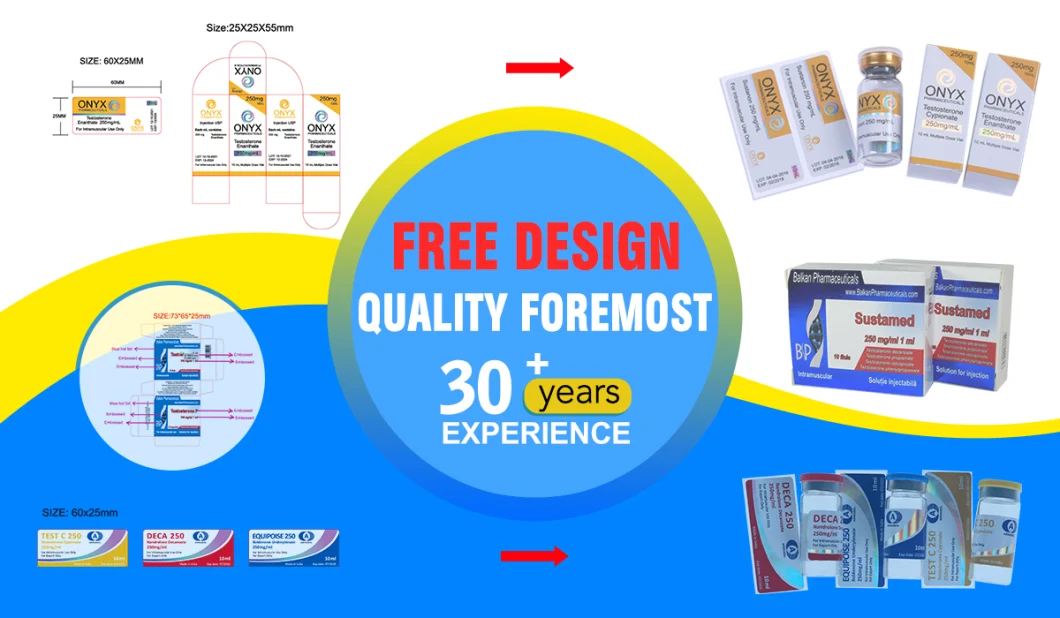 Custom Free Design 2ml 10ml Hologram Medical Vial Labels