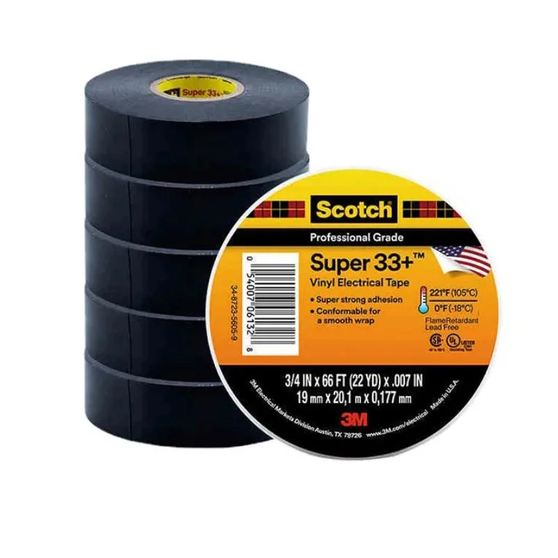 3m Scotch Super 33 Vinyl Electrical Tape for Electrical Insulation &amp; UV Rays Resistance