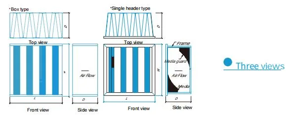 Low Loss H11 V-Cell HEPA Air Filter PP Frame Mini Pleat V-Bank HEPA Filter for Dust Collector