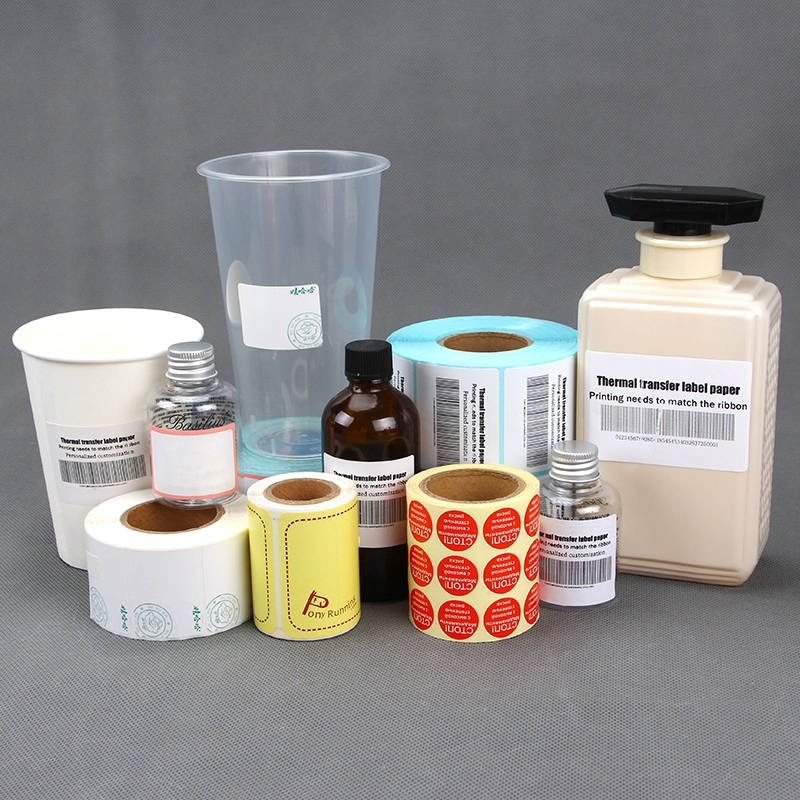 Common Printing Price Tag Direct Thermal Sticker Customized Thermal Transfer Paper Label Roll