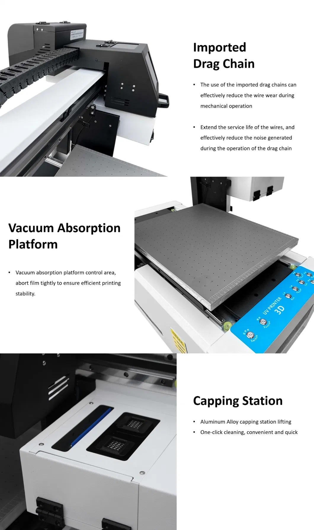 Udefine Inkjet Digital Label Rotary Printing Machine Multi Color Cmyk+W+V Large Format UV LED Flatbed Printer