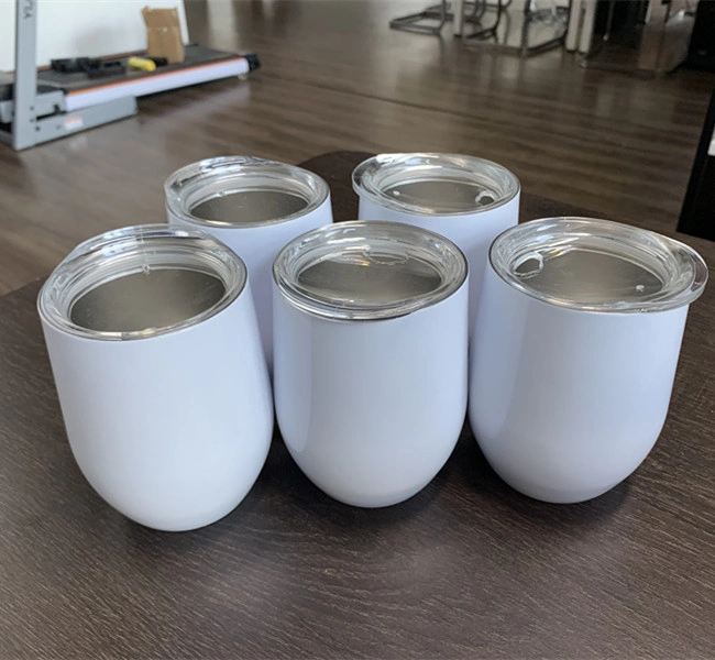 12oz Egg Shaped White Sublimation Blanks 12oz Wine Tumbler Egg Shape Wine Tumbler Wine Tumbler Cups