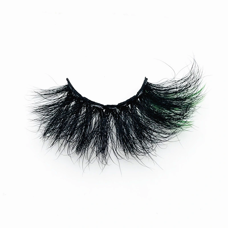 185A Private Label 100% Real Mink 3D 25mm Messy Volume Fluffy Long Mink Lash Drama Soft Band Eyelashes