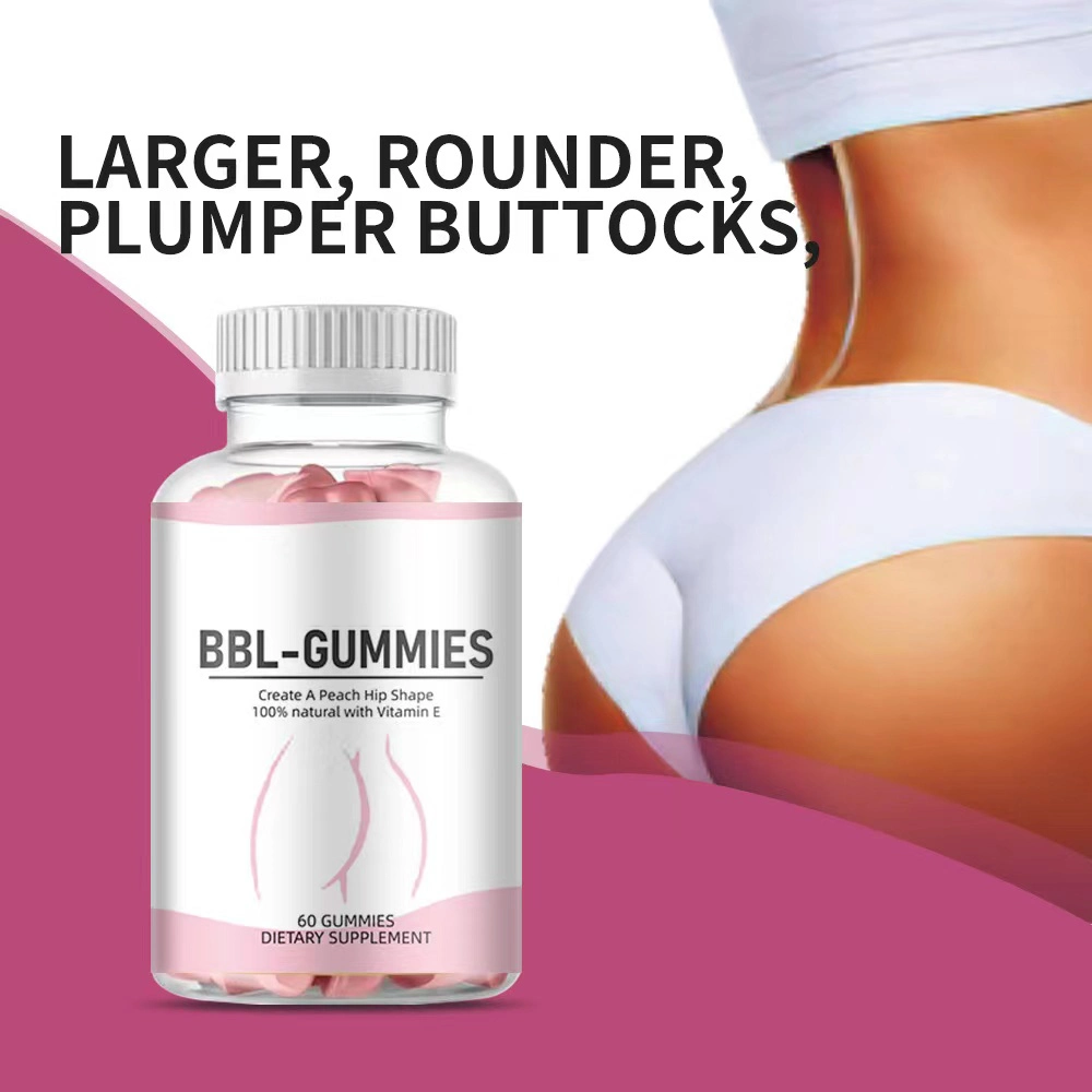 OEM Private Label Hip Enlargement Bbl Gummies Butt Lift Body Ennancement Buttochs and HIPS Delicious Gummies Square Shape
