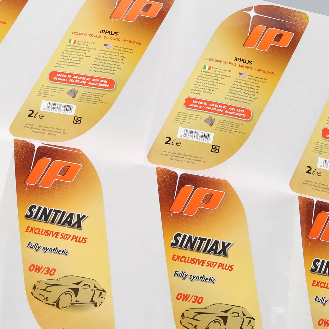 Special Adhesive Label for Diesel Engine Oil / Gasoline Engine Oil