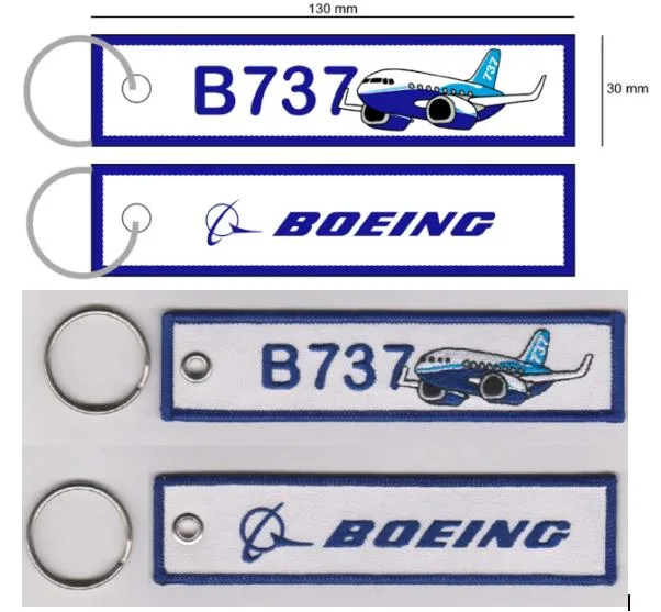 Wholesale Customized Remove Luggage Tag Label Before Embroidery Keyring Flight for Logo Woven Keychains