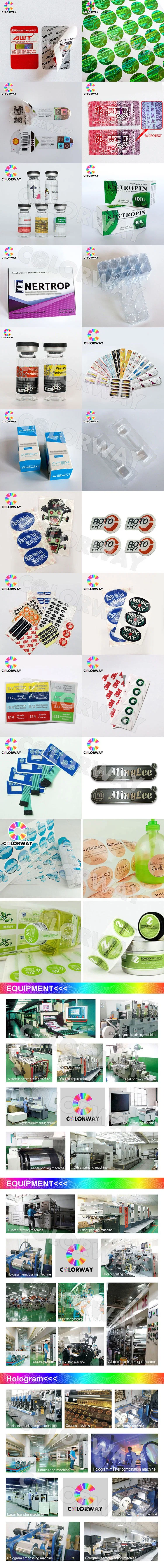 Hot Stamping Colored Holograms Labels