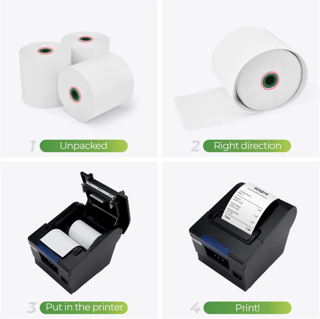 4X3 Inches 500 Sheets Roll Self-Adhesive Direct Thermal Paper Receipt Paper Custom Waterproof Express Waybill Logistics Shipping Label