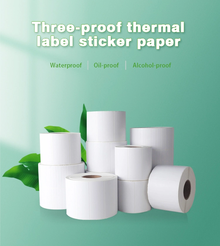 2X1 Hot Selling Product Direct Thermal Adhesive Printer Barcode Sticker 50X25mm Sticker Logo Label Roll Label Printing