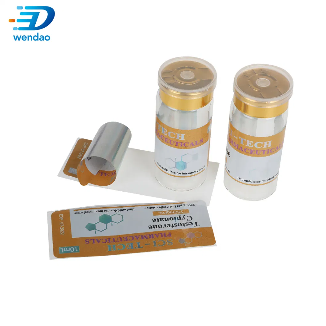 Custom Printing Waterproof Pharmaceutical Test Tube Labels Vial Labels