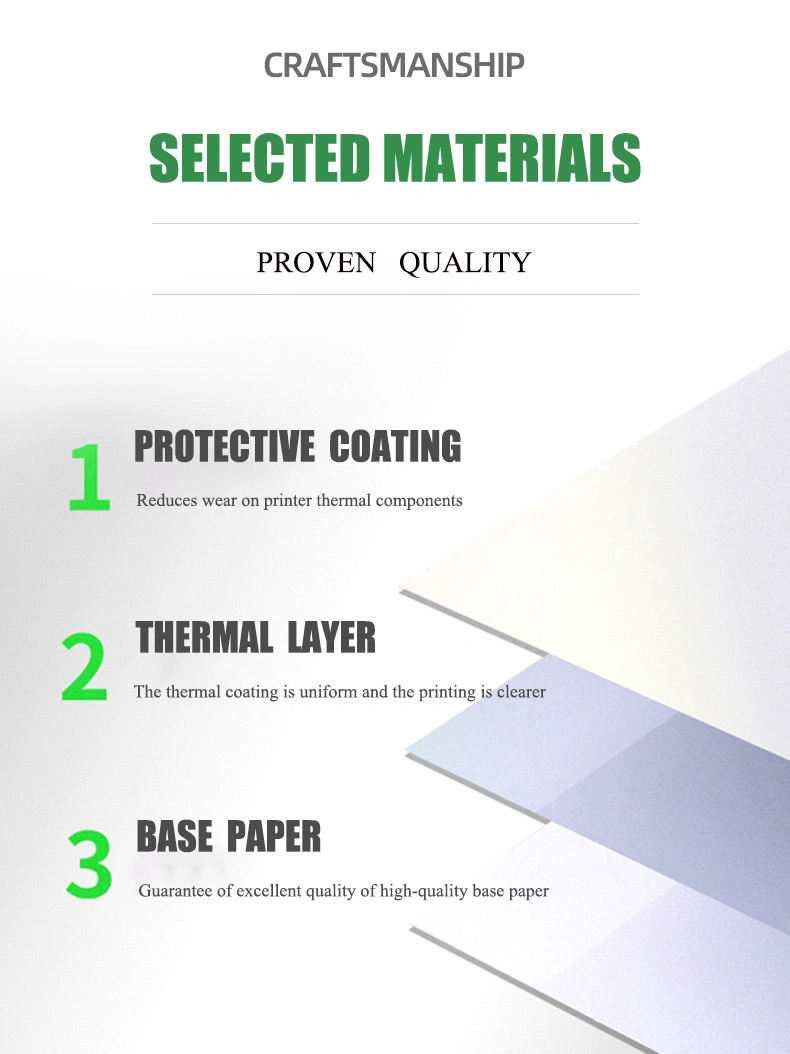 Premium Top Coated Thermal Barcode Adhesive Label Paper Raw Materials Receipt Paper Jumbo Roll Thermal Paper