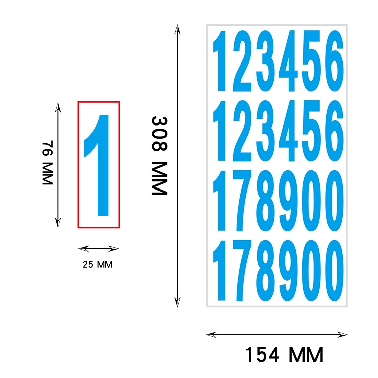 Spot Number Number Sticker Amazon Size Sticker Clothing Size Label 0-9 Number Sticker