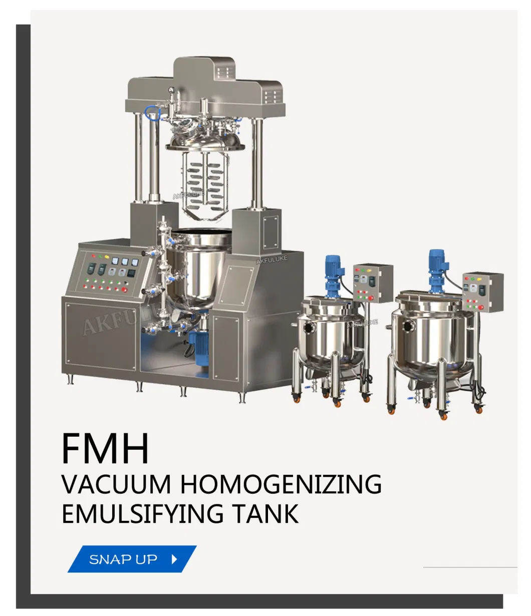 Chemical Mixing Tank Cosmetic Cream Body Lotion Emulsion Vacuum Mixer Liquid Detergent Mixing Machine