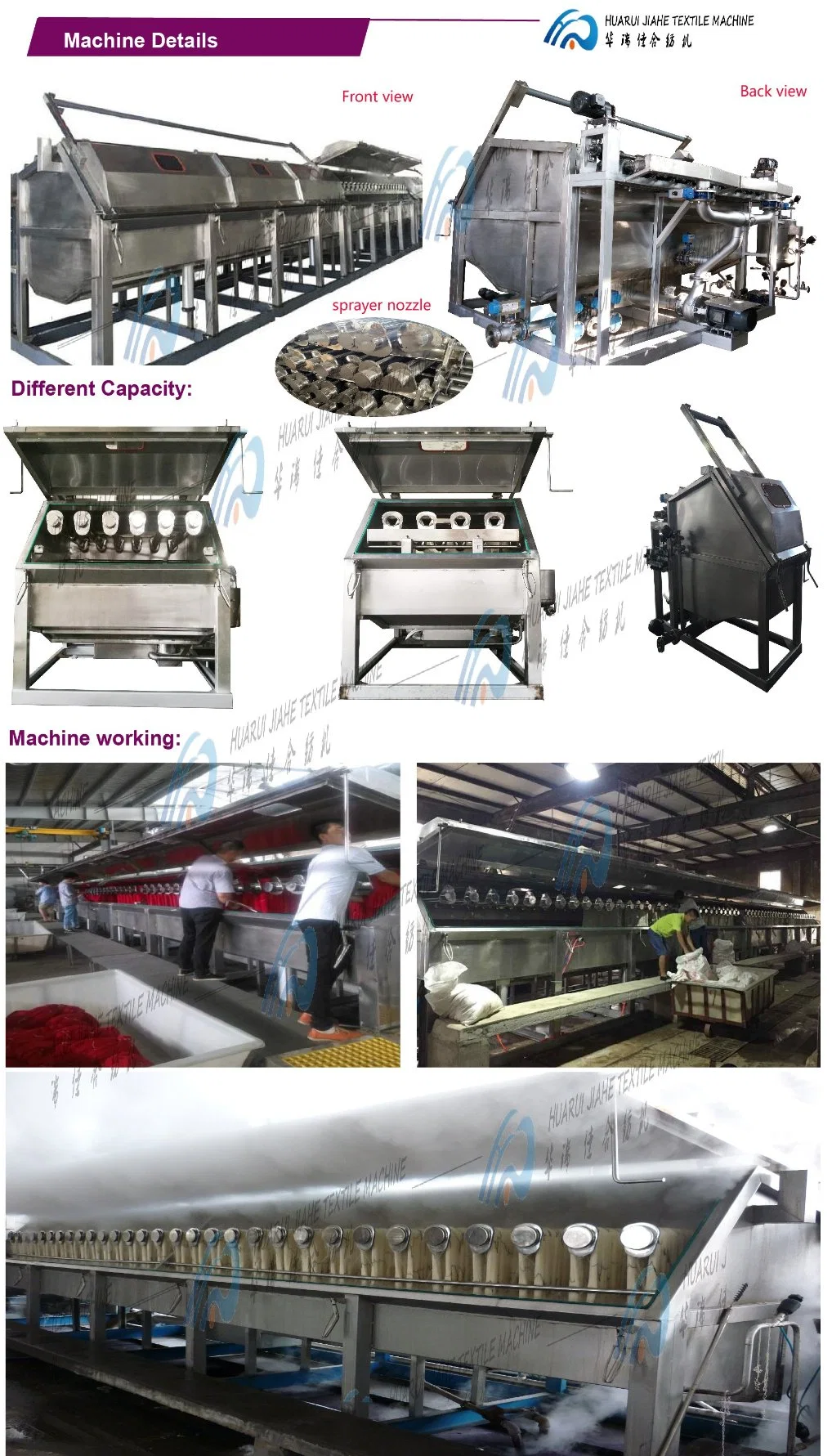 Max Working Temperature 98 It Can Be Used for Both Pre Treatment and After Treatment. Normal Temperature Hank Automatic Spray Dyeing Machine