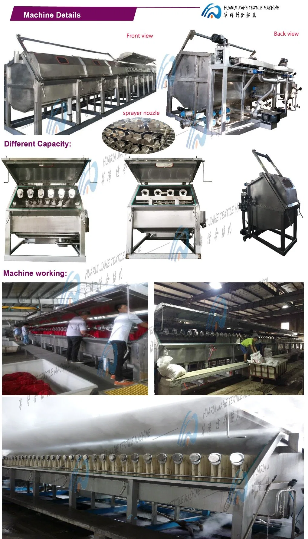 Normal Temperature Steam Heating Solid Acrylic Hank Yarn Dyeing Machine/ Normal Temperature Hank Automatic Spray Dyeing Machine