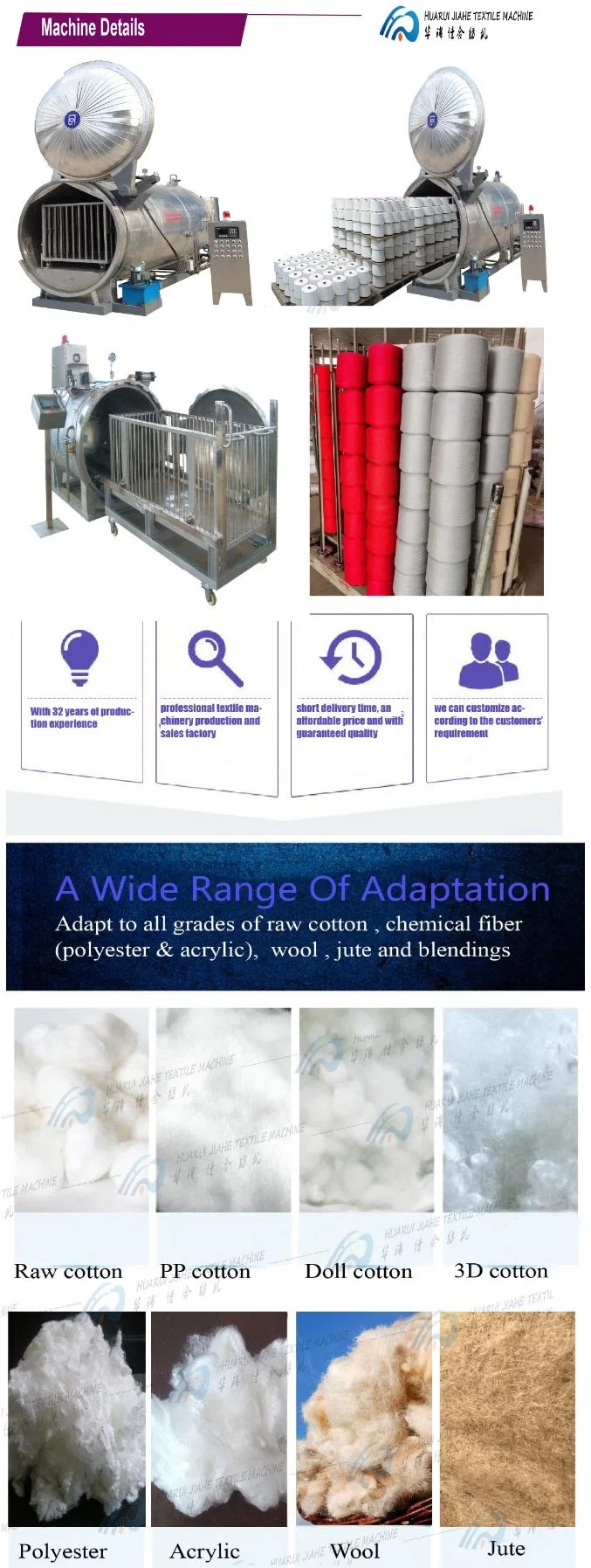 Cone Yarn Setting Machine in Textile Bobbin Dyeing Process, Textile Machinery Yarn Autoclave