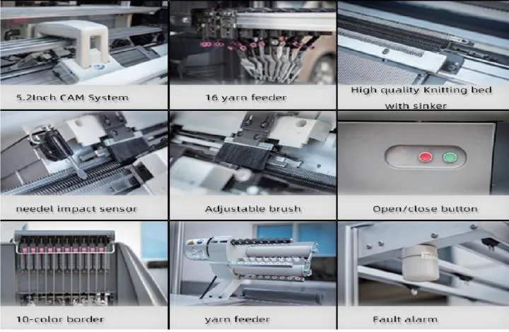 Double System Manufacturer Classic Automatic French Flat Computerized Knitting Machine for Shoe Upper Sample Textile Yarn Dyeing and Finishing Washing Sewing