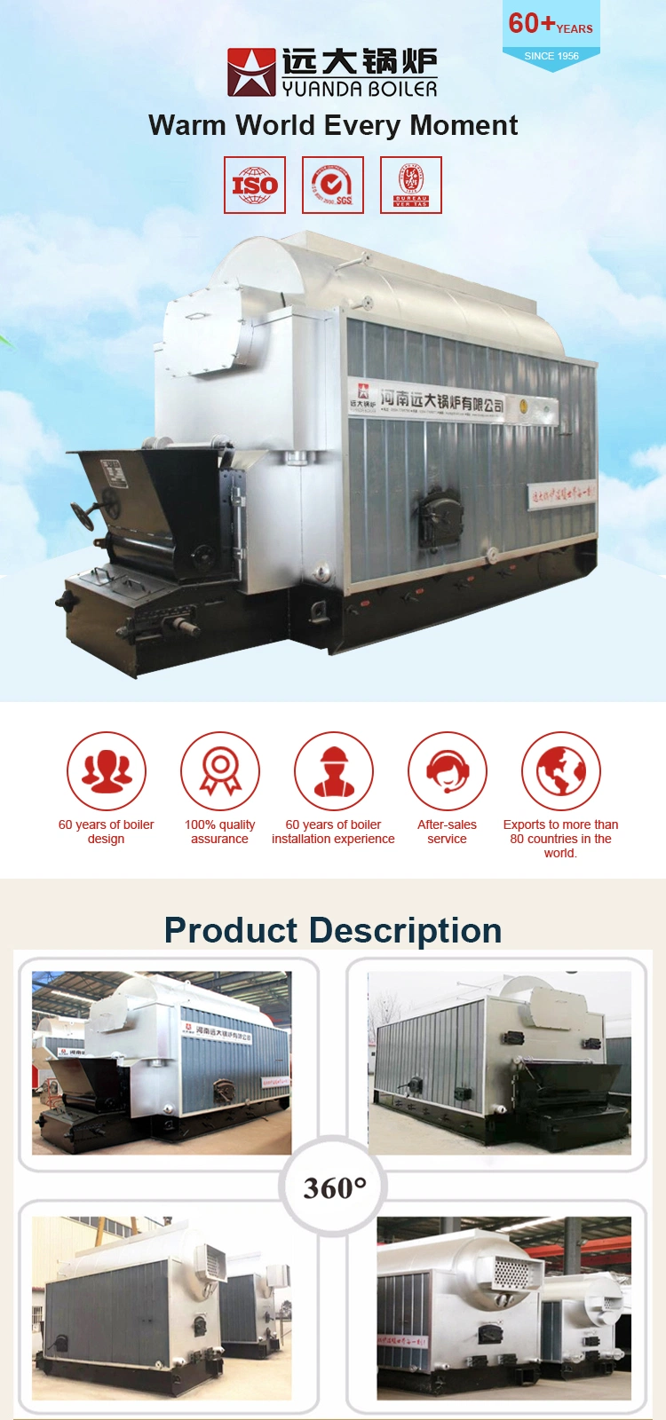 Dzl Coal Fired Steam Boiler for Dyeing Machinery
