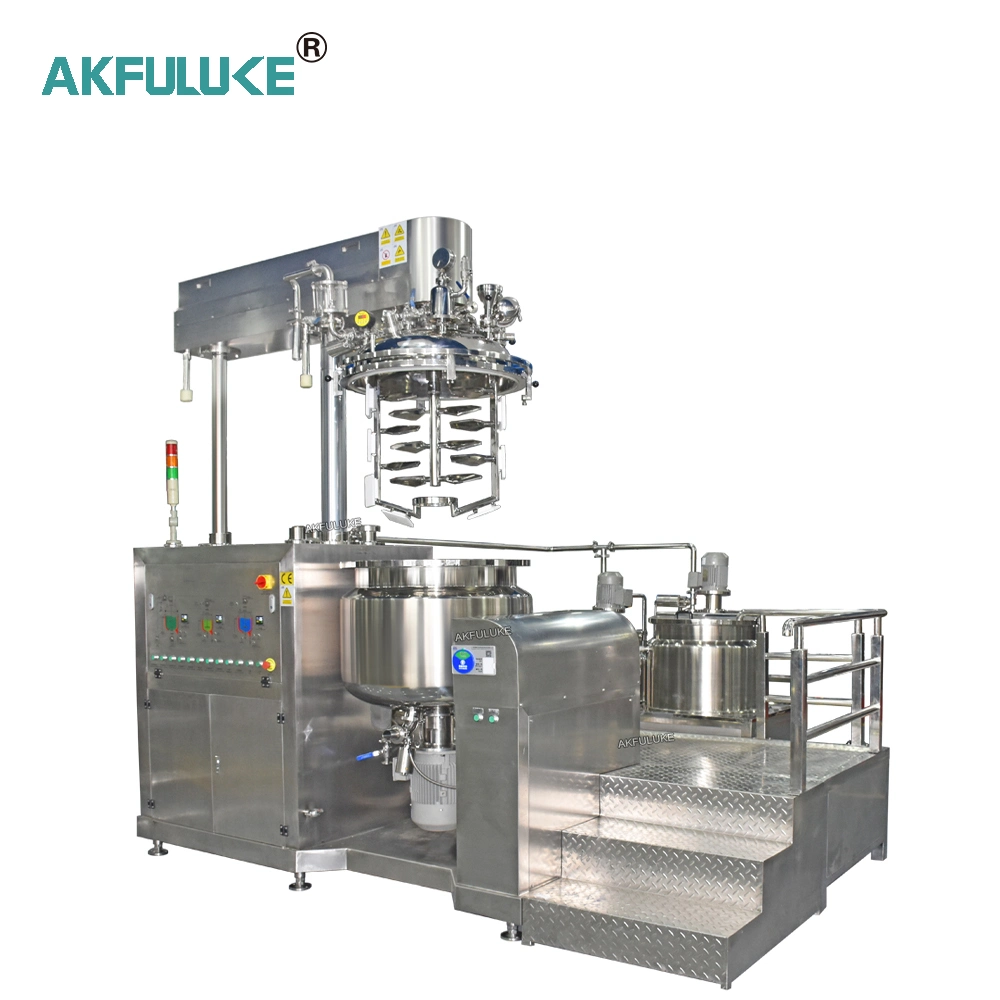 Vacuum Mixer Emulsifier Homogenizer Reactor Emulsifier Machine High Quality Detergent Cream Shampoo Mixing Machine Liquid Soap Making Machine F06