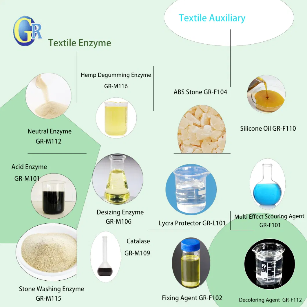 Break Down The Starch on Fabrics Textile Chemicals High Temperature Desizing Enzyme Gr-M108