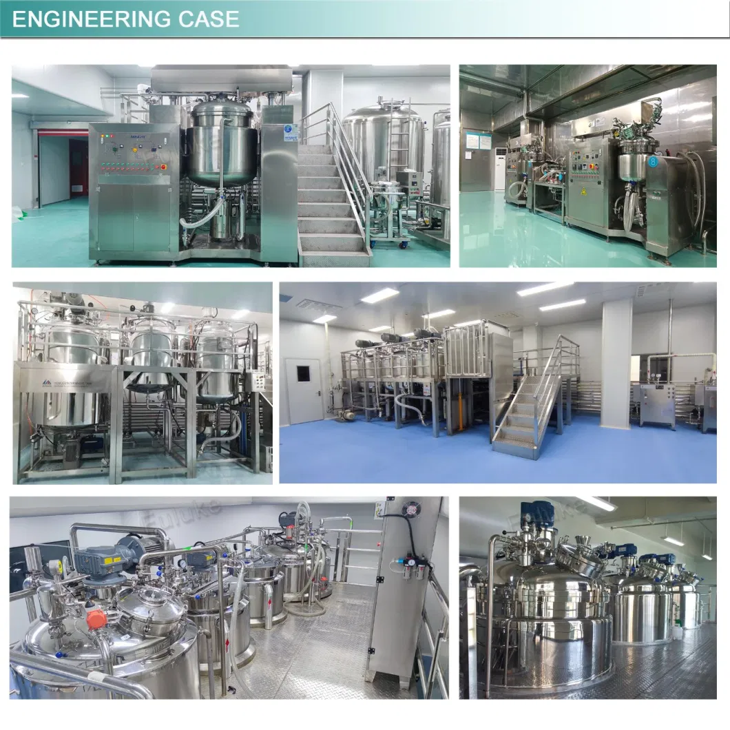 Chemical Mixing Tank Cosmetic Cream Body Lotion Emulsion Vacuum Mixer Liquid Detergent Mixing Machine