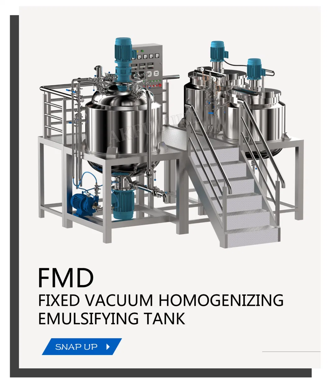 Vacuum Mixer Emulsifier Homogenizer Reactor Emulsifier Machine High Quality Detergent Cream Shampoo Mixing Machine Liquid Soap Making Machine F06