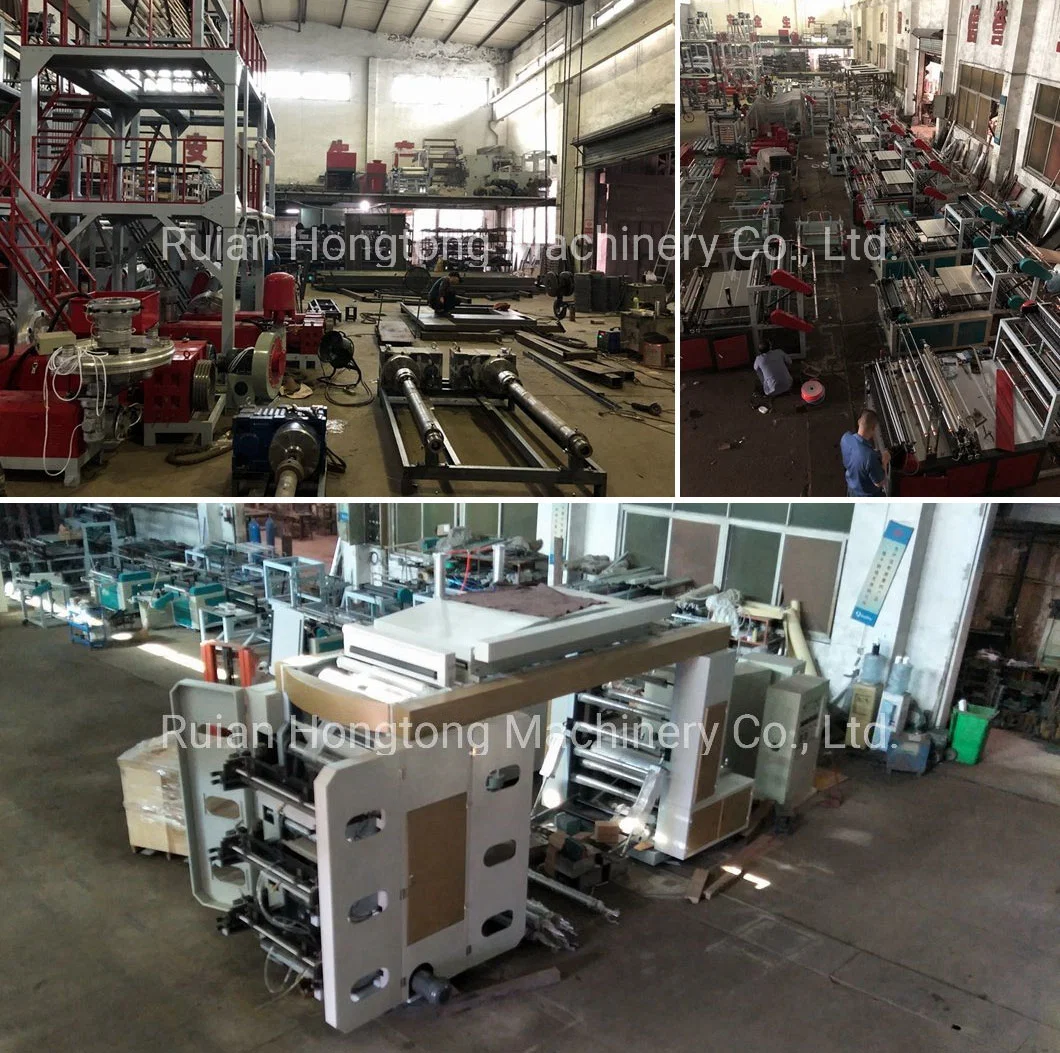 High Speed Hot Bottom Heat Sealing and Cold Cutting PE Biodegradable Plastic Bag Making Machine Manufacturer Price in China for T-Shirt Shopping Bag Flat Bag